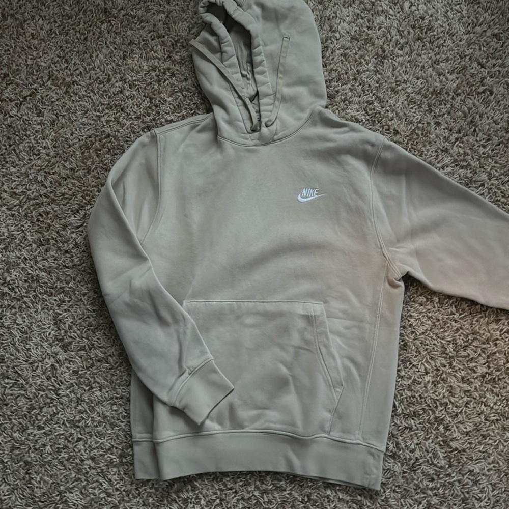 creme nike hoodie lightly worn